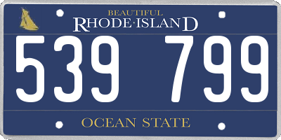 RI license plate 539799