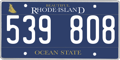 RI license plate 539808