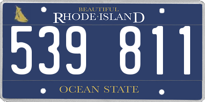 RI license plate 539811