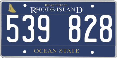 RI license plate 539828
