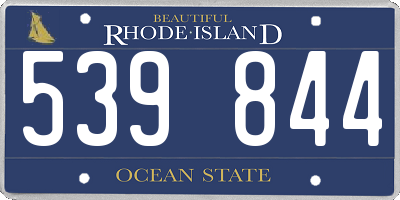 RI license plate 539844