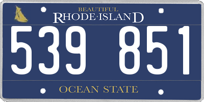 RI license plate 539851