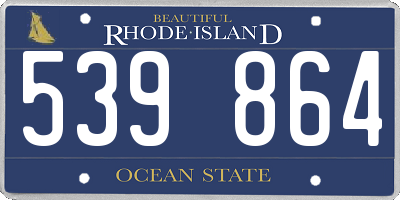 RI license plate 539864