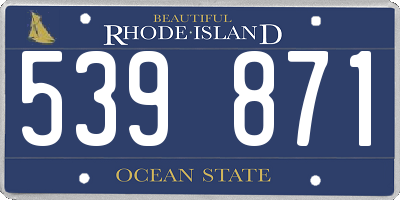 RI license plate 539871