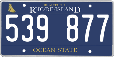 RI license plate 539877