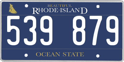 RI license plate 539879