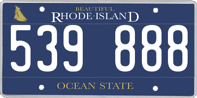 RI license plate 539888