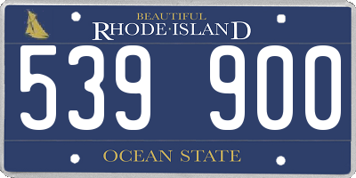 RI license plate 539900