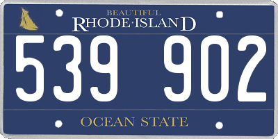 RI license plate 539902