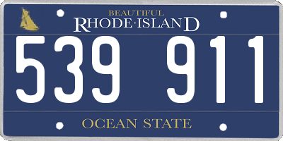 RI license plate 539911