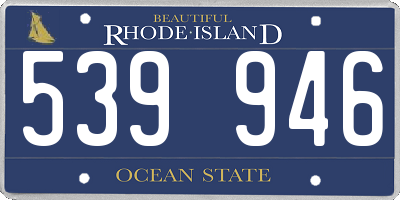 RI license plate 539946
