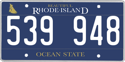 RI license plate 539948