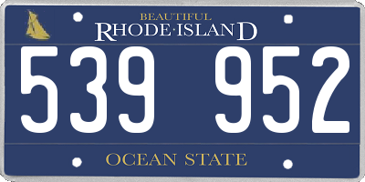 RI license plate 539952