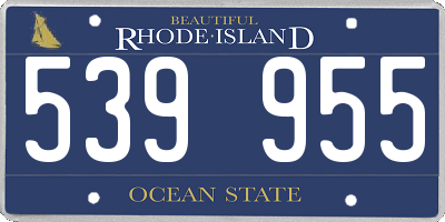 RI license plate 539955