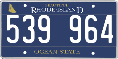 RI license plate 539964