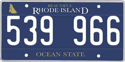 RI license plate 539966