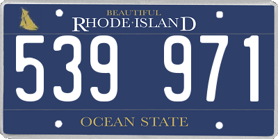 RI license plate 539971