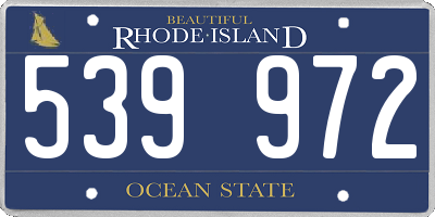 RI license plate 539972