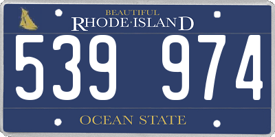 RI license plate 539974