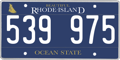 RI license plate 539975