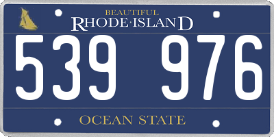 RI license plate 539976