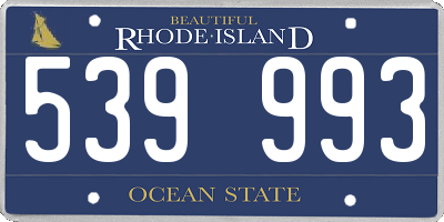 RI license plate 539993