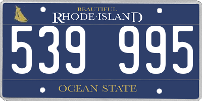 RI license plate 539995