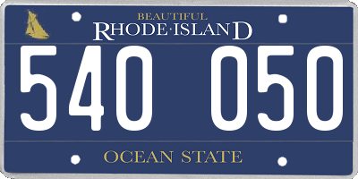 RI license plate 540050