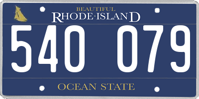 RI license plate 540079