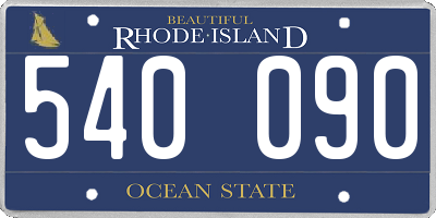 RI license plate 540090