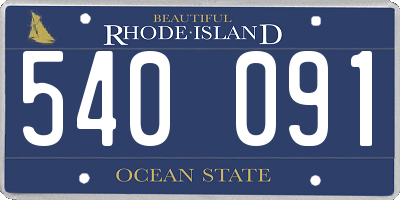 RI license plate 540091