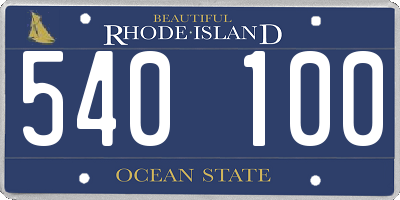 RI license plate 540100