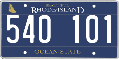 RI license plate 540101