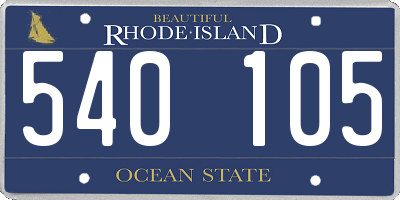 RI license plate 540105