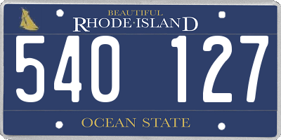 RI license plate 540127