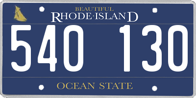 RI license plate 540130