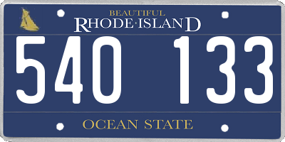 RI license plate 540133