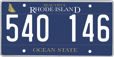 RI license plate 540146