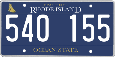 RI license plate 540155