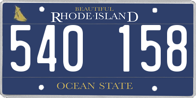 RI license plate 540158