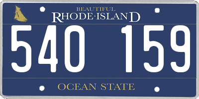 RI license plate 540159