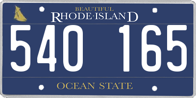 RI license plate 540165
