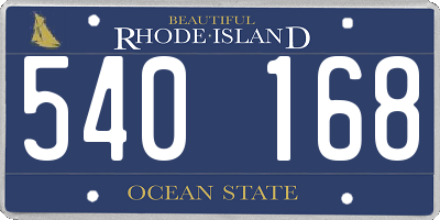 RI license plate 540168