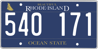 RI license plate 540171