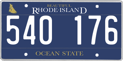 RI license plate 540176