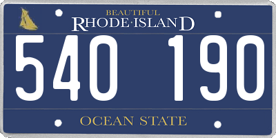 RI license plate 540190