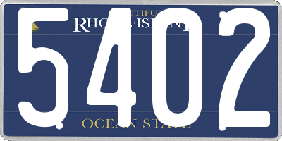 RI license plate 5402