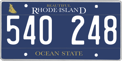 RI license plate 540248