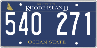 RI license plate 540271
