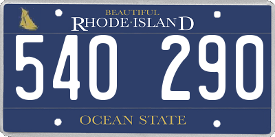 RI license plate 540290